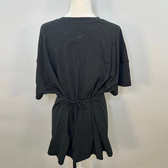 Lululemon Oversized Charcoal Gray Tee with Side Ties - Picture 5 of 8